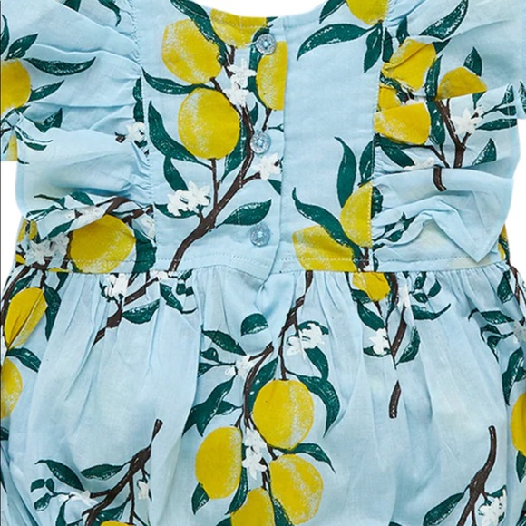 NWOT Pink chicken Lemon Bubble Romper, size 3-6 mos - Picture 3 of 7